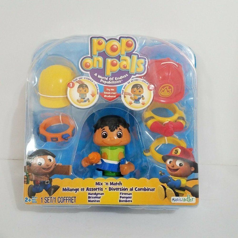 𝅺spin Master Pop On Pals Fireman Handyman Toy Preschool Pretend Play